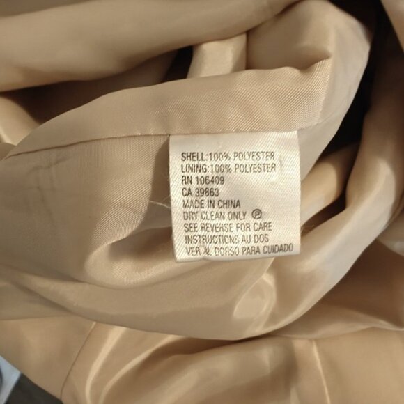 Tahari Arthur S. Levine Dress Suit Blazer jacket Stone Size 12 - Picture 10 of 11